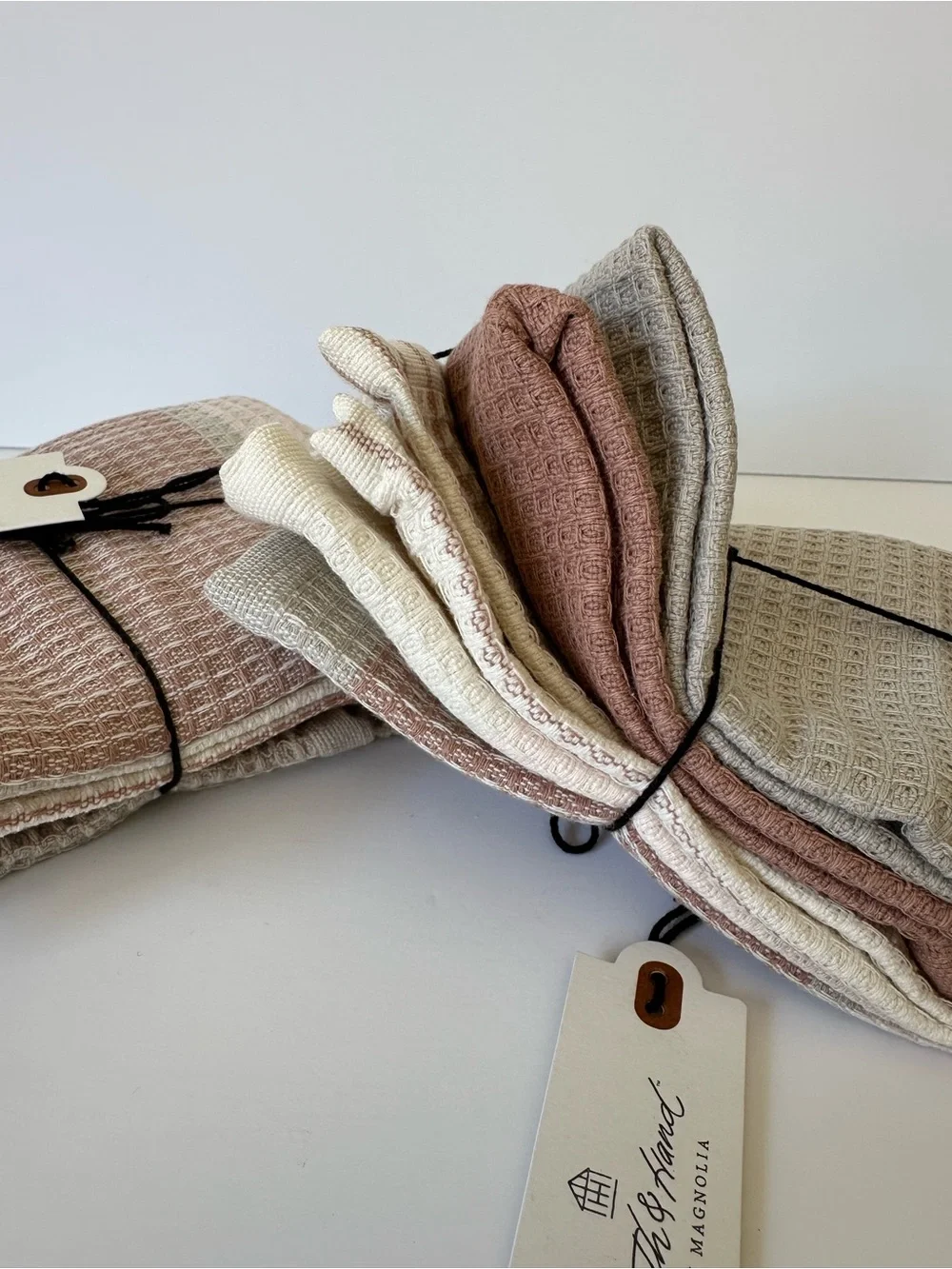 NWT Hearth & Hand with Magnolia Waffle Dishcloths multi-toned